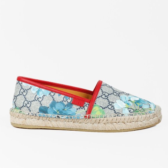 Gucci Shoes - *SOLD* Gucci GG Supreme Canvas Blue Blooms Espadrilles